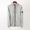 Full Zip Cardigan Hood Sweatshirt Men Light Fleece Cotton Lens Applique