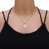 Pendentif Colliers Europe Et Amérique Petite Croix Zircon Cubique Collier Pour Femmes En Acier Inoxydable Chaîne De Mode Religion Bijoux