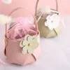 Autres fournitures de fête d'événement 20 pcs boîte de bonbons portable en cuir avec sac de fil fournitures de mariage créatives souvenirs sac d'emballage de mode premium boîte-cadeau 230321