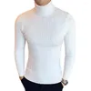 Men's Sweaters 2023 Men Fashon Winter Turtle Neck Long Sleeve Warm Sweater Slim Pullover Twist Knitwear Plus Size 3XL