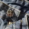 メンズジーンズデザイナージーンズズボン男性刺繍パッチワークリッピングトレンドブランドオートバイパンツメンズスキニーファッションジーンズストレートパンツ