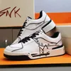 Mens casual sports shoes Designers new simple and versatile fashion mens shoes Silk leather upper Soft and comfortable sneakers Large mens casual shoes 38-46size