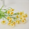 Decorative Flowers DIY Artificial Flower Small Daisy Bouquet Gerbera Fake Chamomile Silk For Wedding Home Decorations