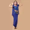 Bühne Tragen 6 Farben Dame Bauchtanz Kostüm Frauen Tanzen Sets Bollywood Kleid Bauchtanz 3 teile/satz