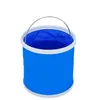 Bilarrangör 11L Folding Bucket Outdoor Camping Fishing Portable Wash Mop Storage Home Cleaning Tools