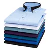 Erkekler Sıradan Gömlek Erkekler Uzun Kollu Gömlek Moda Formal Klasik İş Elbise Gömlek Siyah Sinu Slim Fit Nefes Alabilir Iron Top 230321