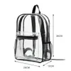 Borse da scuola Zaino unisex in PVC trasparente con doppia tracolla impermeabile di grande capacità trasparente per viaggi 230320