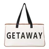 Beach Bag ROAD TRIP Canvas Bag High Capacity Tote Bag Casual Handbag 230321