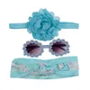 3 -stcs/lot Baby Girls Zonnebril Hoofdband Set Chiffon Flower Rabbit Ear Bows Kids Hoofddeksels Zonnebloem bril