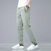 Pantalons pour hommes Marque Vêtements d'été Poche zippée Casual Slim Pant Straight Solid Color Fashion Stretch Business Pantalon Homme 230320