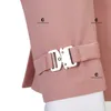 Mäns kostymer blazrar Cenne des Graoom Coat Design Dapper Style Metal Side Release Buckle Pink Men Suits 2 Pieces Set Dinner Wedding Party 230320