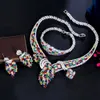 Wedding Jewelry Sets ThreeGraces Famous Brand 4pcs Multicolor Cubic Zirconia Luxury Nigerian Dubai Bridal Wedding Banquet Jewelry Set for Women TZ831 230320