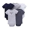 Unie born Baby Romper Kläder 7st/lot Spädbyxor 100%Bomull Barn Roupa De GirlsPojkkläder 220315