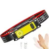 Super bright Sensor headlamp Flashlight 6 Lights mode Head Floodlight Lights Led COB sensing Rechargeable Headlight For Running Cycling Camping