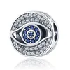 925 charms perline siver per braccialetti charm pandora designer per donna Evil Eye Owl Hot Air Balloon Blue Charms