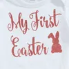 Kledingsets Pasgeboren babymeisjes Set Zomer Katoen Bunny Letters Print Romper Net Garen Rok Hoofdband 3pcs Outfit 018 maanden Z0321