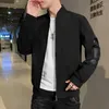 Men's Jackets High-end Fashion Men Jacket Springautumn Thin Business Casual Trend Pure Color Hooded European American Simple Work Coat