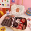 Storage Boxes Bins Korean Ins Cartoon Animal Makeup Bag Large Capacity Cosmetic Brush Cute Portable Pouch Zipper Toiletries Organizer 230321