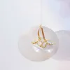 Urok mikro inkrustowany Temperament cyrkon ogon rybny 14k plastowane złote kolczyki luksusowe kolczyki okrągłe CZ Shine Glamour Akcesoria Biżuteria G230320
