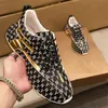 2023 Hot Luxury Trainer Sneakers Shoes Printing Fashion Brand Designer Mens Shoes Guine Leather Sneaker Storlek 38-43