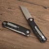 1 pièces couteau pliant de poche D2 Satin Tanto Point lame CNC G10/tôle d'acier inoxydable poignée roulement à billes Camping en plein air randonnée pêche EDC couteaux