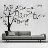 Väggklistermärken stora 250180cm9971in svart 3D DIY PO TREE PVC DECALSIVE Family Mural Art Home Decor 230321