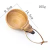 Mokken hand gesneden kuksa houten koffiemok dieren hoofdgreep camping water beker Scandinavisch sap melkthee drink drinkware