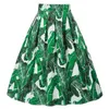 Skirts Summer Preppy Style Women Short Skirt High Waist Floral Printed Jupe Longo Elegant Vintage Pleated 50s 230321
