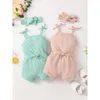 Clothing Sets 018Months Newborn Baby Girl Clothes Solid Sleeveless Clothing 3PCS Set Infant Baby Cotton Costume Lovely Baby Girl Outfit Z0321