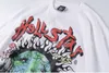 23SS Hellstar Studios Globe tee artı boyutu erkekler tişörtler ağır pamuk üstleri adam vintage büyük boy tişört giyim tee gençlik tee tz09