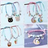 12Pcs Fashion Lovely Cartoon Rabbit Flower Bracelet For Students Children's Best Friends Jewelry Gifts