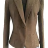 Women's Suits Blazers Suit Vintage Herringbone Tweed Jacket Casual Fashion Outerwear Temperament Slim Fit Single Button Custom Blazer 230321