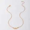 2023 IS INS Trendy Leaf Clavicle Chain Chokker Collana per le donne Cinta di colore oro Corso di gioielli regolabili in metallo