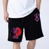 Herr shorts anime herr berserk tarmar tryck fitness träning kroppsbyggande korta byxor man jogging träning sport unisex