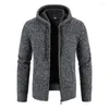 남자 재킷 남성 스웨터 가디건 가을 가을 겨울 캐주얼 플러시 두꺼운 재킷 수컷 옷 후드 코트 chaquetas hombre