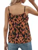 Kvinnors T-skjortor kvinnor Vest Sexig ärmlös Leopard Print Lace Sling Tops 2023 Summer Camisole för festsemester Dating Travel S-XL