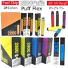 Puff flex 2800 puffs e cigarett 5% 2% engångsvape 8 ml pod 850 mAh batteri e cigs Anpassa puff 2800 penna