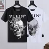 PLEIN BEAR T SHIRT رجالي مصمم بلايز ماركة الملابس حجر الراين PP الجمجمة الرجال تي شيرت جولة الرقبة SS الأفعى بلين مع بلورات التي شيرت أعلى المحملات 161675