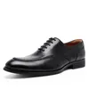 Zapatos de vestir para hombre con suela compuesta de goma de cuero de vaca con cordones elegantes de negocios para hombre moda italiana de alta calidad para Formal