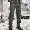 Herrbyxor Taktiska lastbyxor Män utomhus vattentätt Swat Elastic Military Camouflage Trousers Casual Multi Pocket Pants Mane Work Jogger 230321