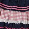 Spódnice w stylu preppy lolita kawaii japońskie słodkie mini kobiety harajuku słodka suknia balowa dżinsowa łyżwiarka Y2K High talia koronkowa