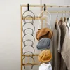 Hooks & Rails 1Pcs Wall Mount Hat Holder Rack Hangers Shelf Home Organizer Accessories Storage Display Behind Doors Scarf Bag