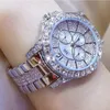 Zegarek moda dla kobiet Watch z diamentowymi damami Top swobodne damskie bransoletka kryształowe zegarki