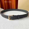 Fashion Men Belt Classic Black Lychee Grain Needle Buckle Denim Belts Luxury Designer Casual Belt Width 3.5cm High-quality With Gift Box