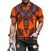 Men's Casual Shirts Trendy African Men's Turn Down Collar Shortfull Sleeve Shirt Plus Size Men Ethnic Primitive Tribal 3D Printed Button Blouses 230321