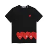 Famoso designer t shirt Red Love Hear tees moda donna uomo gioco coppia tshirt casual manica corta estate t-shirt streetwear hip-hop top ricamo abbigliamento # C008