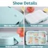 Lunch Boxes Office Worker with 6 Compartment Japanese Style Portable Microwave Bento Separated Insulation Heated Set 230320