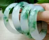 Bangle ! Woman's Jewlry Natural Green Jade Floating Flower Bracelet Inner 56mm-62mm