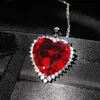 Chains Imitation Natural Tanzanite Sapphire High Quality Pendant Emerald Cut Heart Shaped Colorful Treasures To Attend Banquet NecklaceChain