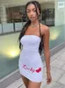 Casual jurken wjfzqm boog decoreren mouwloze slanke vrouwelijke hipster streetwear sexy vestido stevige kleur strapless mini jurk vrouwen lente